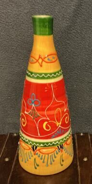 Unique El Poyeton Decorative Handmade In Spain Folk Art Vase